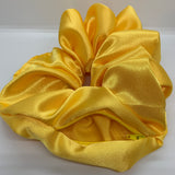 Yellow Satin Oversized Zipper Scrunchie