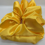 Yellow Satin Oversized Zipper Scrunchie