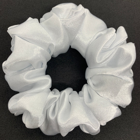 White Satin Scrunchie