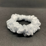 Cream Satin Mini Scrunchie