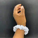 Cream Satin Mini Scrunchie