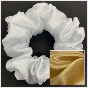 Yellow Gold Satin Scrunchie