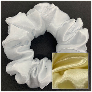 Cream Satin Scrunchie