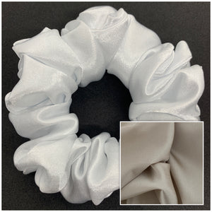 Light Taupe Satin Scrunchie