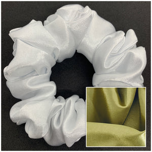 Light Olive Satin Scrunchie