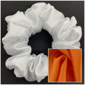 Orange Satin Scrunchie