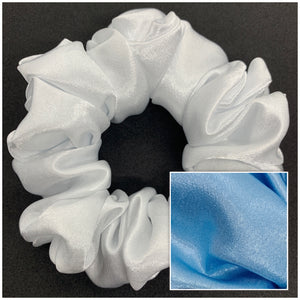 Sky Blue Satin Scrunchie