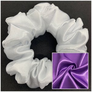 Violet Satin Scrunchie