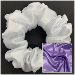 Lilac Satin Scrunchie