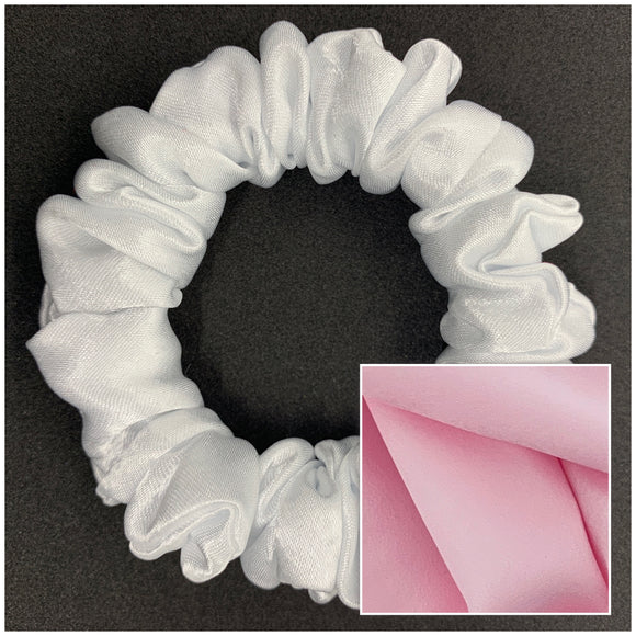 Light Pink Satin Mini Scrunchie