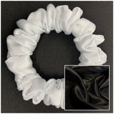 Black Satin Mini Scrunchie