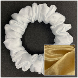 Yellow Gold Satin Mini Scrunchie