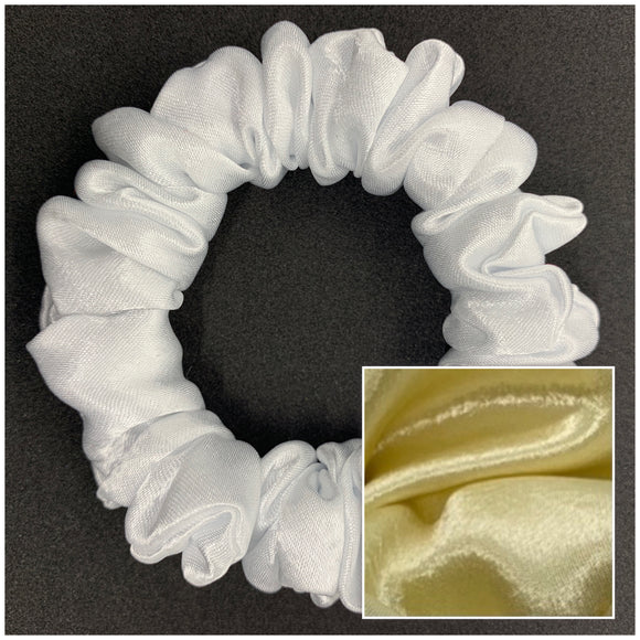 Cream Satin Mini Scrunchie