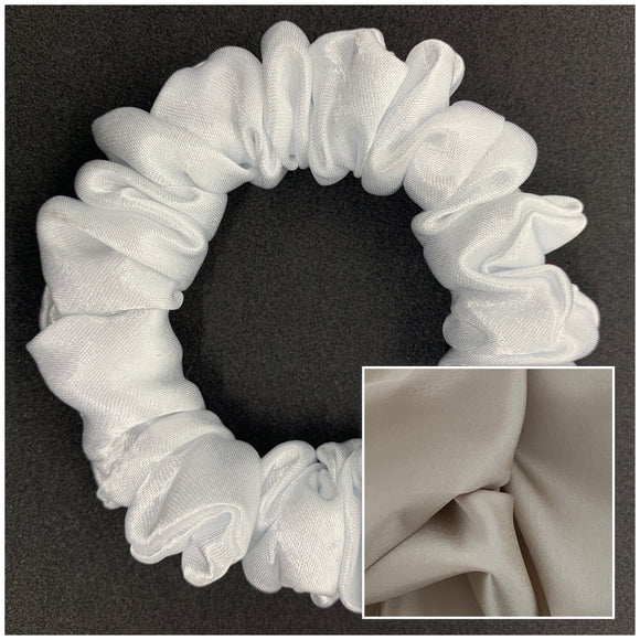 Light Taupe Satin Mini Scrunchie