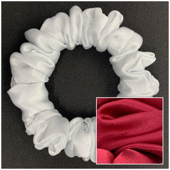 Fuchsia Satin Mini Scrunchie