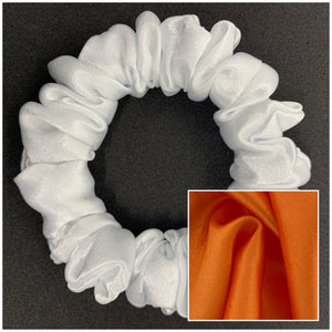 Orange Satin Mini Scrunchie