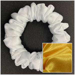 Yellow Satin Mini Scrunchie