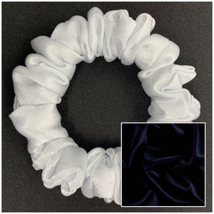 Midnight Satin Mini Scrunchie