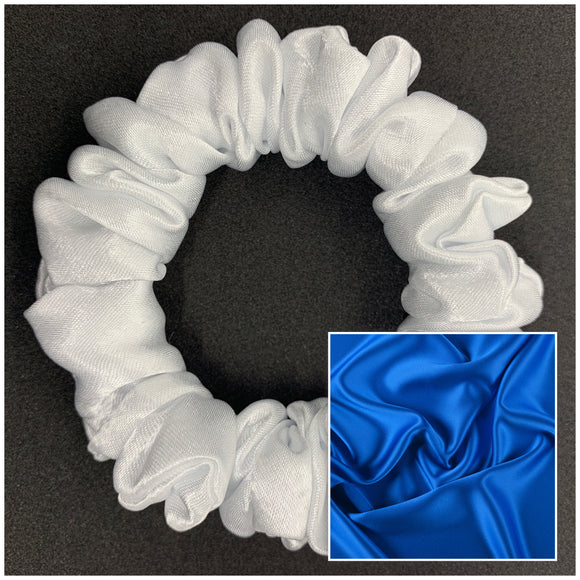 Sapphire Satin Mini Scrunchie