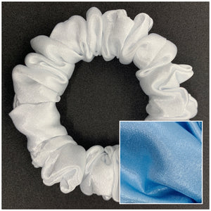 Sky Blue Satin Mini Scrunchie