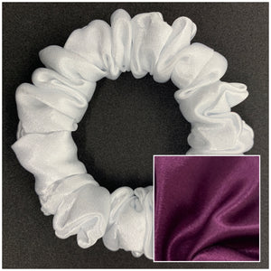 Plum Satin Mini Scrunchie