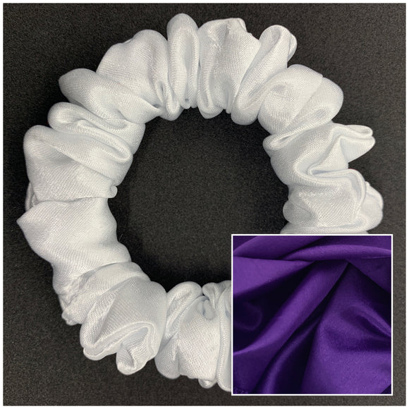 Purple Satin Mini Scrunchie