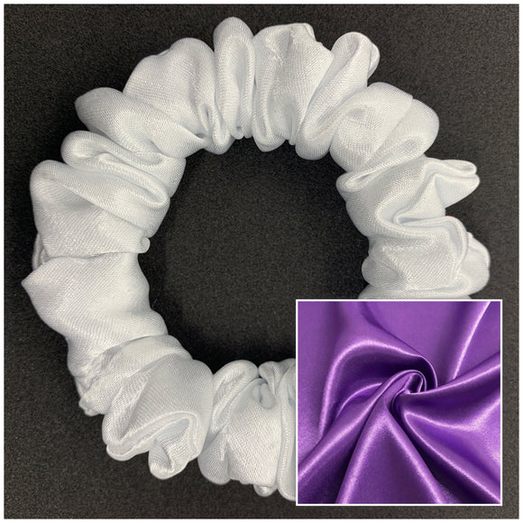 Violet Satin Mini Scrunchie