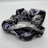 Evening Purple Floral Zipper Scrunchie