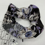 Evening Purple Floral Zipper Scrunchie