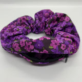 Dark Purple Ombre Zipper Scrunchie