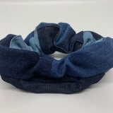 Patchwork Denim Zipper Scrunchie