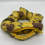 Huge Sunflowers Zipper Scrunchie