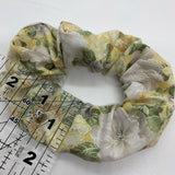 Vintage Yellow Floral Zipper Scrunchie