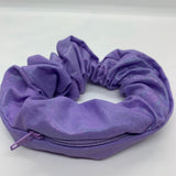 Purple Holographic Zipper Scrunchie