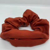 Burnt Orange Zipper Scrunchie