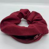 Maroon Zipper Scrunchie