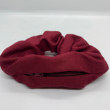 Maroon Zipper Scrunchie