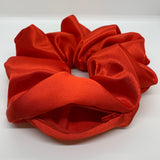 Red Satin Oversized Zipper Scrunchie