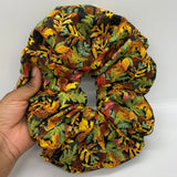 Maple Leaves Oversized Zipper Scrunchie