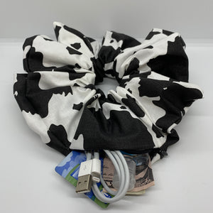 Cow Oversized Zipper Scrunchie