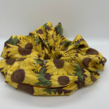 Huge Sunflowers Oversized Zipper Scrunchie