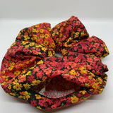 Dark Red Ombre Oversized Zipper Scrunchie