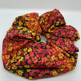 Dark Red Ombre Oversized Zipper Scrunchie