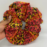 Dark Red Ombre Oversized Zipper Scrunchie