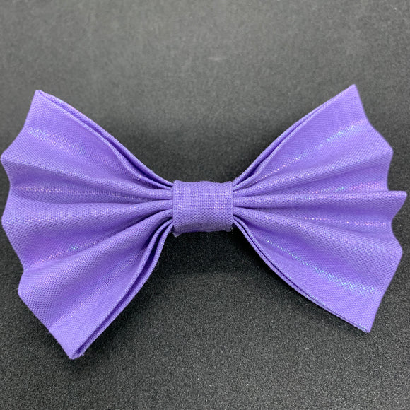 Hair Bow Purple Holographic