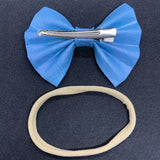 Hair Bow Blue Holographic