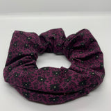 Plum Floral Zipper Scrunchie