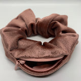 Rose Gold Zipper Scrunchie