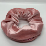 Pink Velvet Zipper Scrunchie