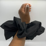 Black Oversized Zipper Scrunchie